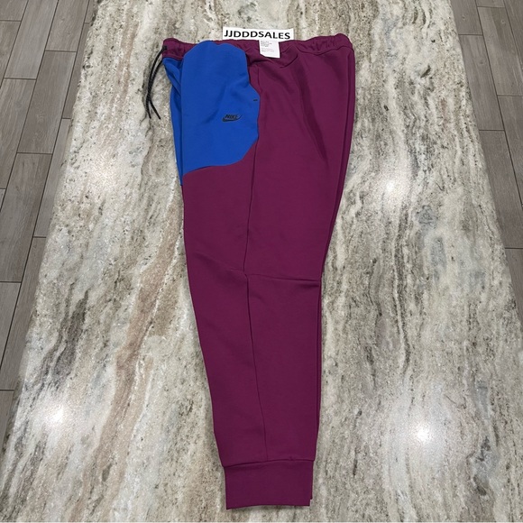 Nike Tech Fleece Pants Joggers Slim Fit Sangria Blue CU4495-610 Men’s Size XXL - Picture 8 of 12